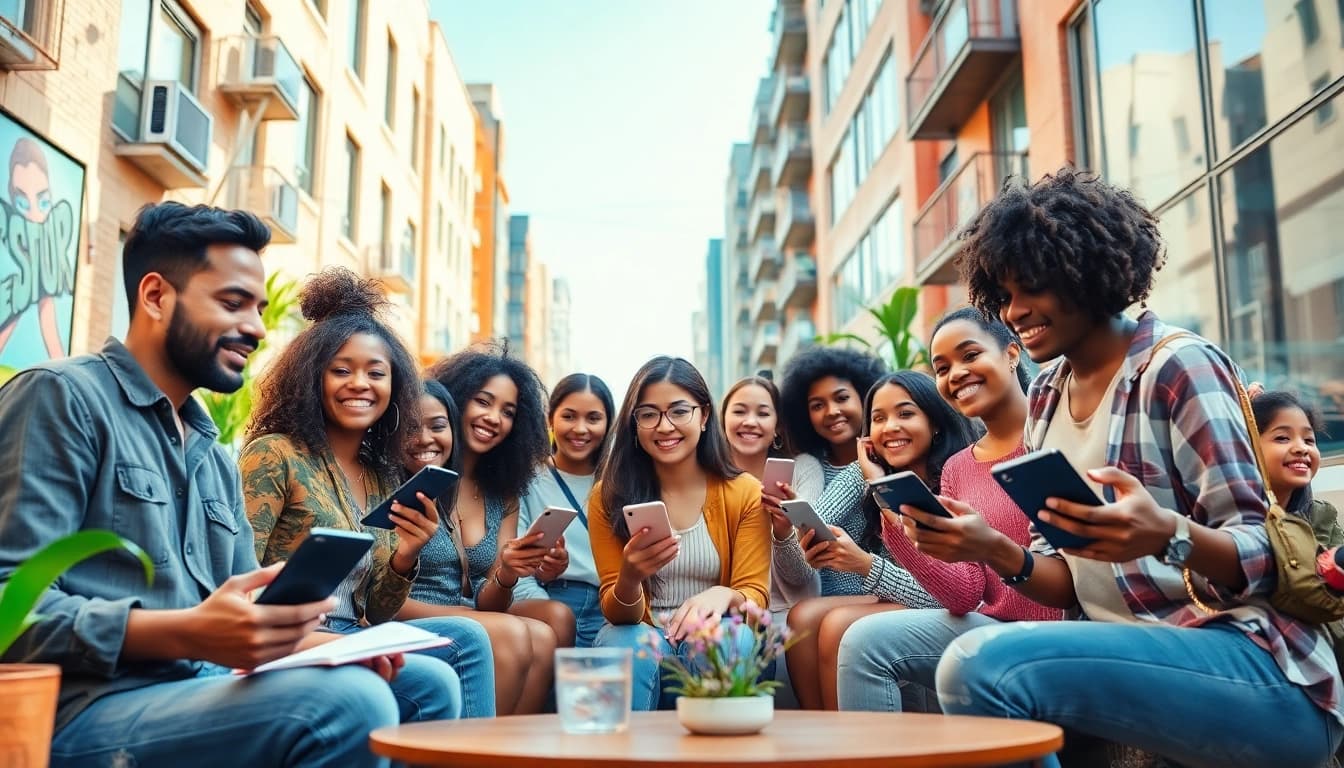 Discover OnlyFans creators near me in a vibrant urban setting showcasing diverse digital artistry and social connections.
