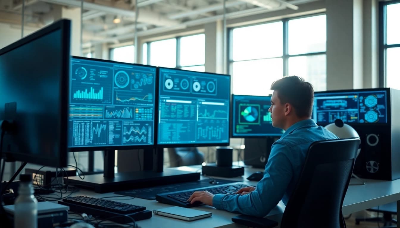 Provide managed it services lakeland to optimize business operations in a modern office setting.
