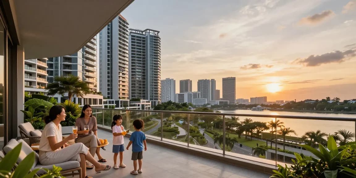 Tanjong Rhu Residences Price reflected in a family enjoying the vibrant community lifestyle at the new condominium.
