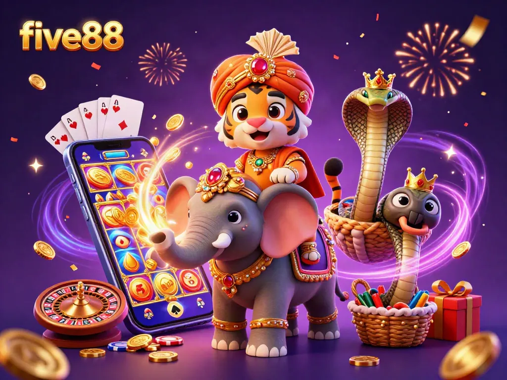 Experience thrilling gaming adventures at five88 with an enchanting scene from a vibrant casino.