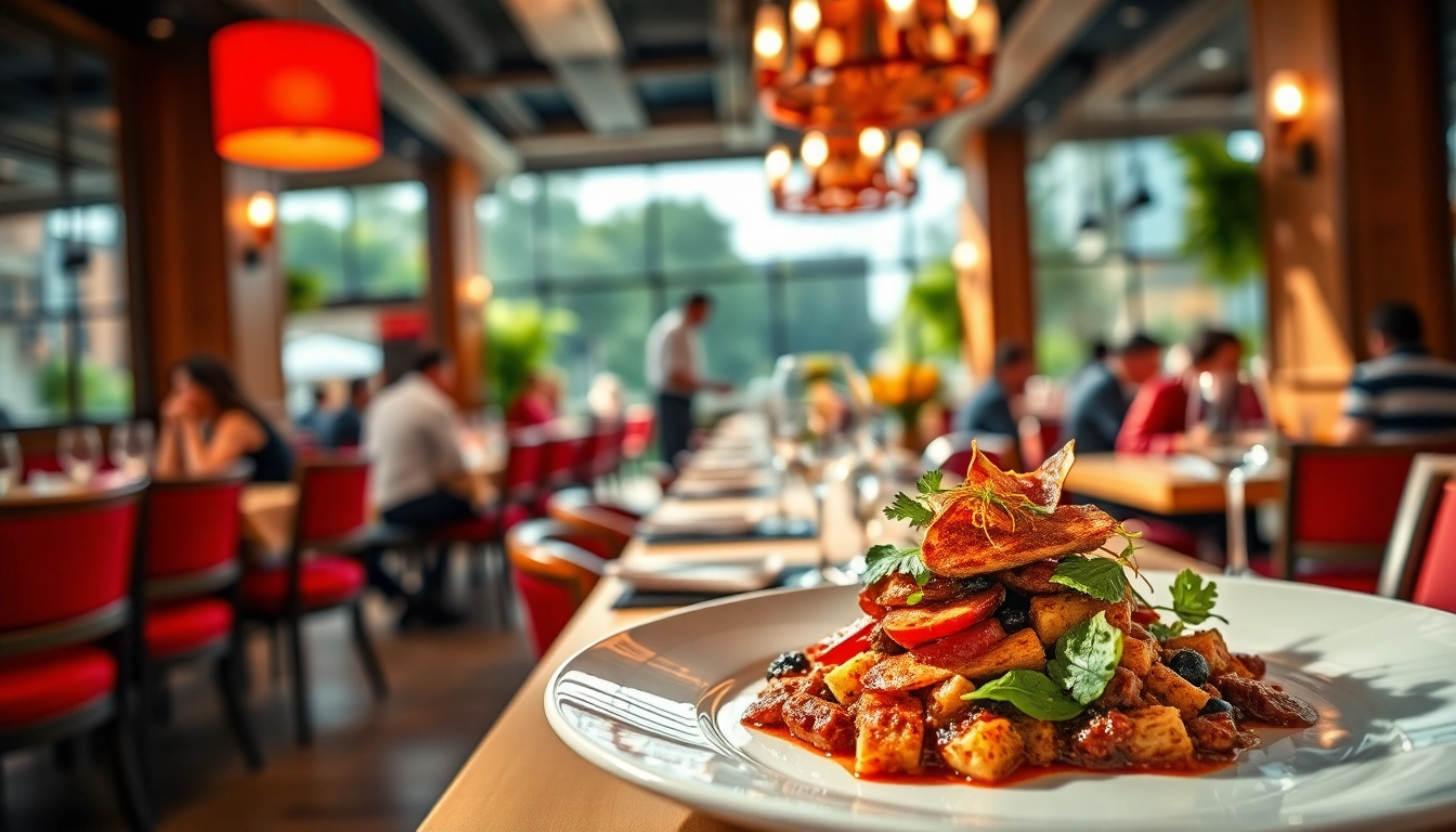 Useful food review highlighting a beautifully plated dish in an inviting restaurant setting.