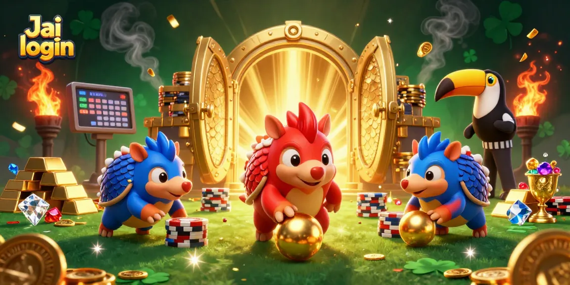 Experience the thrill of Jai club login while encountering rival pangolins in a vibrant casino scene.