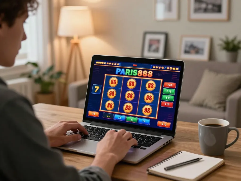 Experience exciting gameplay on Paris888 online slots while enjoying a cozy home setting.
