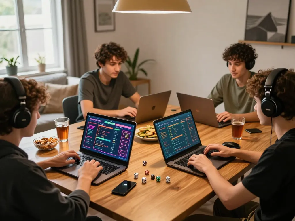 Engaged gamers enjoying hitclubapk online betting experience at home, showcasing strategy and excitement.