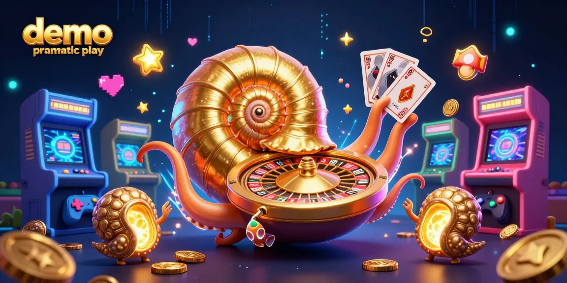 Spin and Win with demo pragmatic play slots and arcade elements in a colorful casino scene.