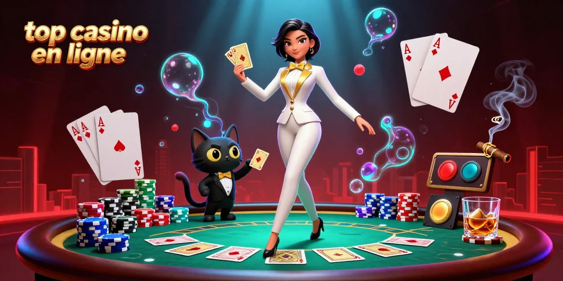 Interagissez avec le meilleur casino en ligne mettant en vedette un croupier glamour et une scène de poker animée.