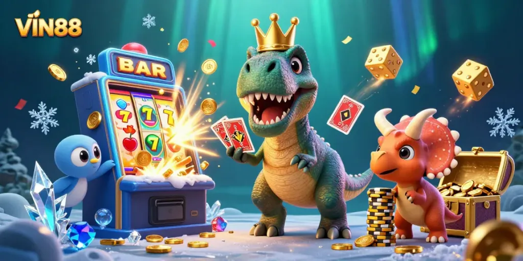 Experience incredible gaming luck with VIN88 featuring charismatic dinosaurs and bursting jackpots.
