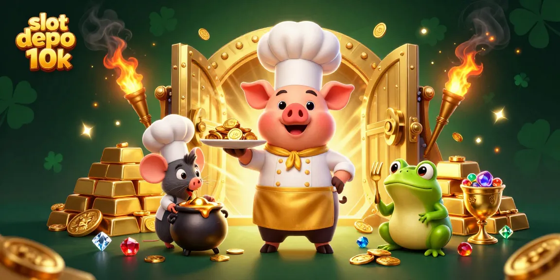 Experience gameplay excitement with slot depo 10k featuring vibrant coins and sparkling treasures.