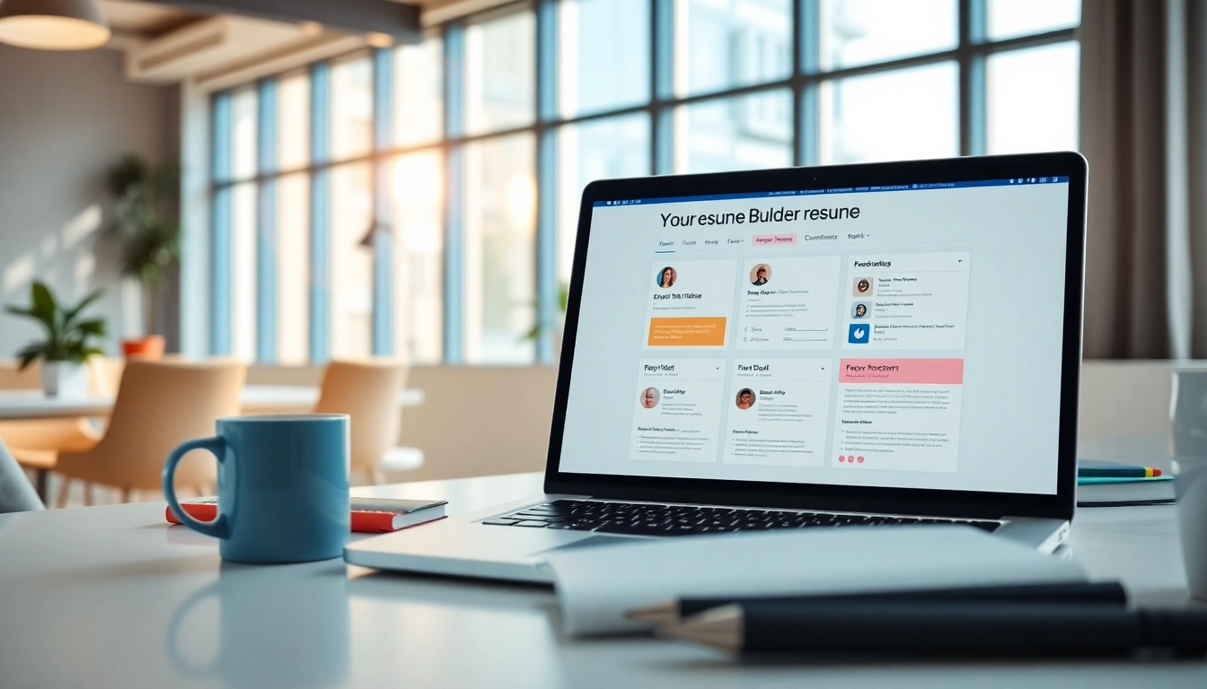 Build eye-catching resumes quickly using the Resume Builder on a modern laptop