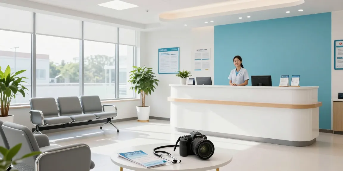 Health insurance tax forms visualized in a welcoming clinic setting, emphasizing compassionate patient care and expert guidance.