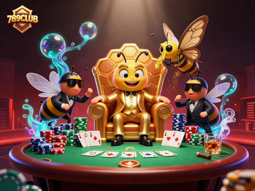 Engage with 789CLUB's thrilling poker scene featuring animated characters and vibrant game elements.