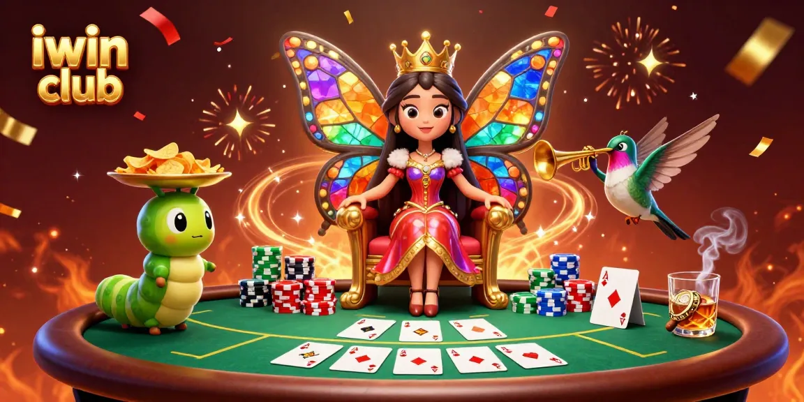 Experience thrilling gaming at iwin club with vibrant characters and exciting poker elements.