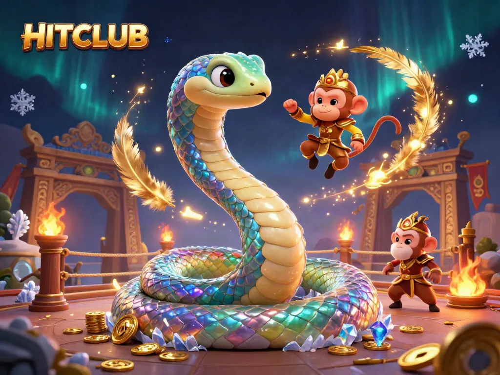 Experience the vibrant HITCLUB gaming scene with enchanting characters and dynamic symbols.