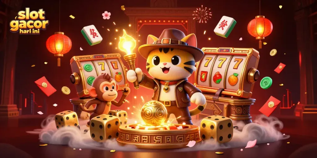 Slot gacor hari ini menampilkan kucing arkeolog dan monyet dalam misi penemuan artefak kasino.