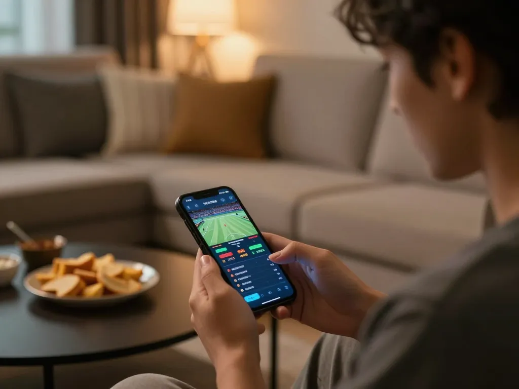 Engage in sports betting with fly88 using a smartphone for live game odds.