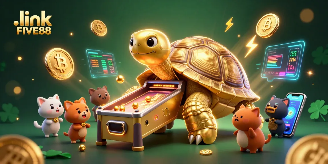 Spin and win with link FIVE88’s vibrant 3D casino scene, featuring exciting gaming elements.