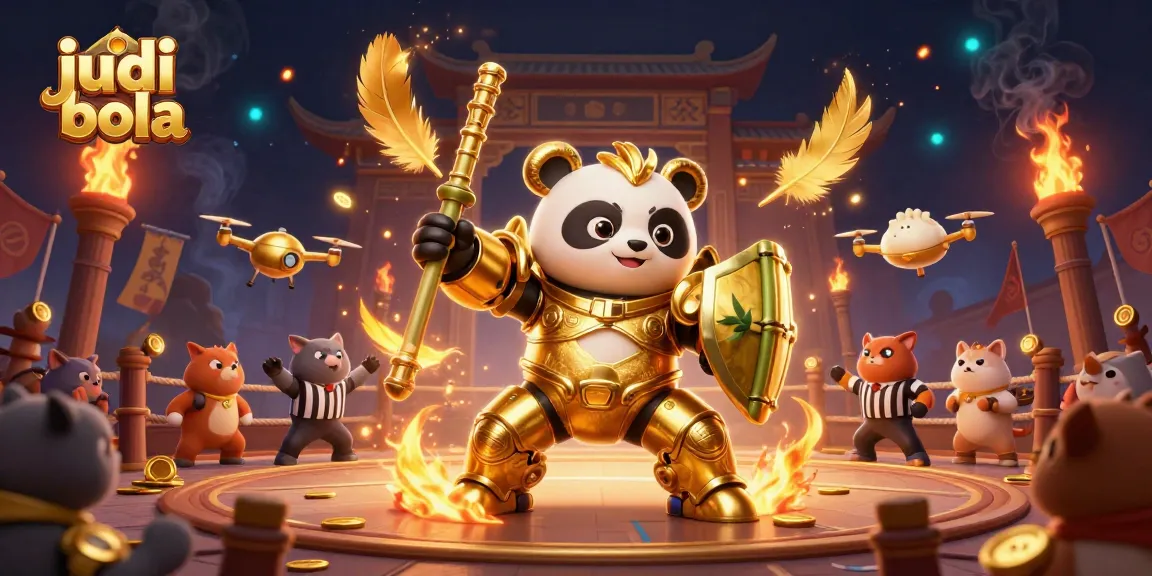Experience judi bola excitement with a dynamic 3D sports betting scene featuring vibrant action and strategic gameplay.