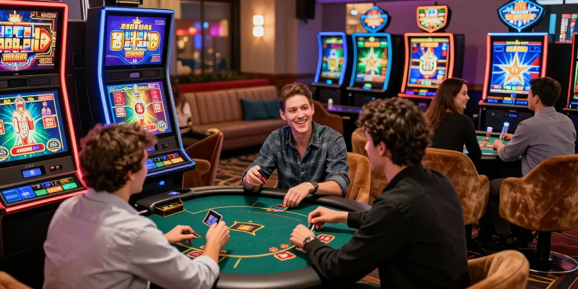Players engaging at an exciting credit card casino featured on https://maic.org.uk, showcasing vibrant gaming experiences and joyful interactions.