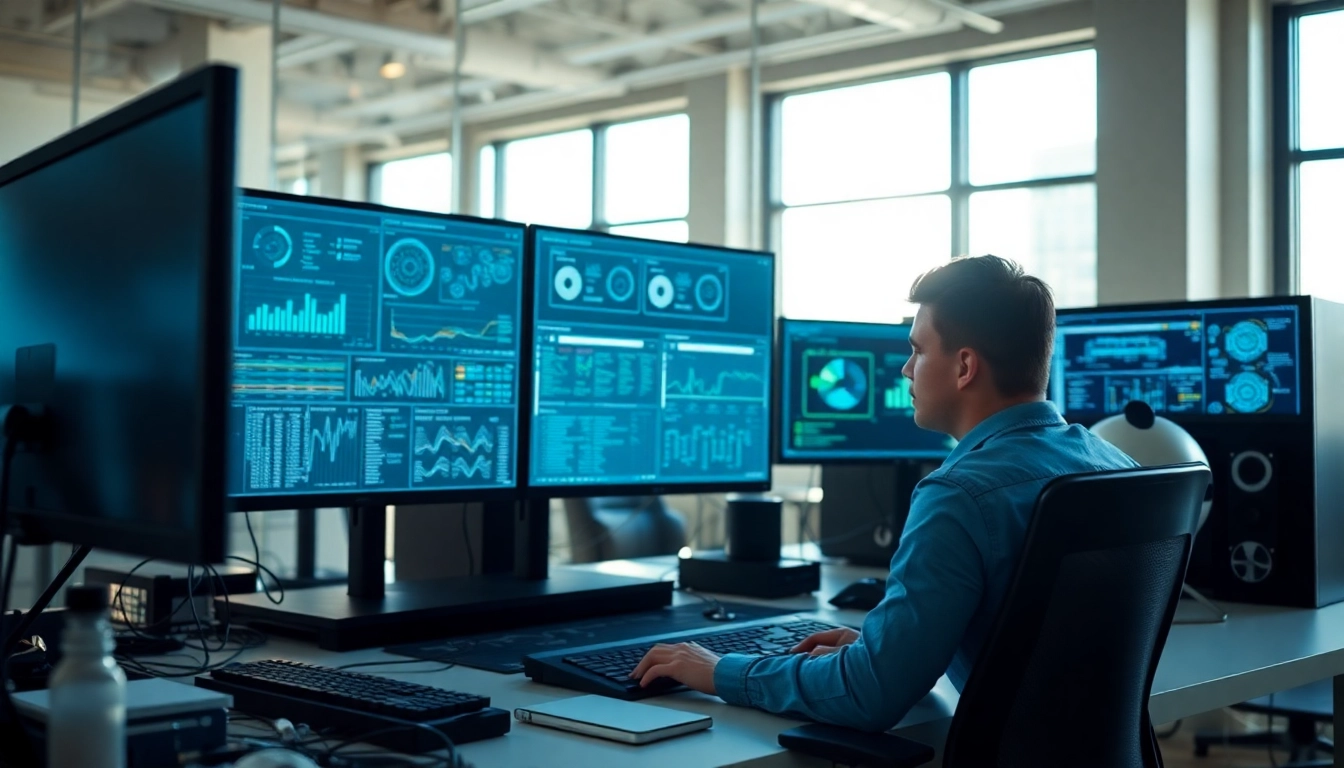 Provide managed it services lakeland to optimize business operations in a modern office setting.