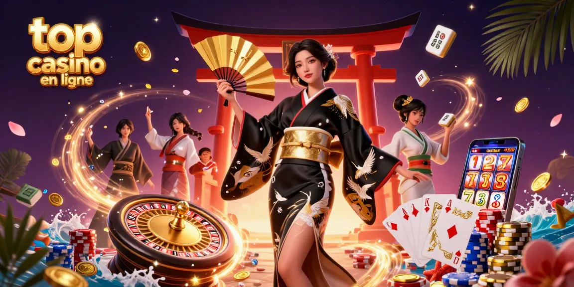 Explorez le monde passionnant des meilleurs casinos en ligne avec cette illustration dynamique mettant en avant des éléments captivants.