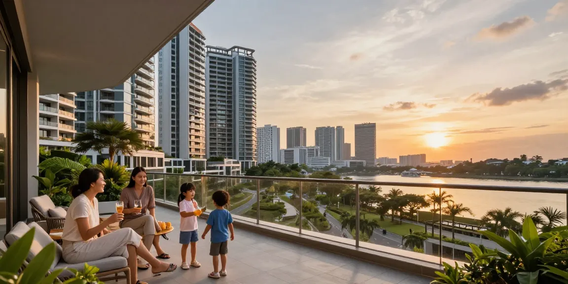 Tanjong Rhu Residences Price reflected in a family enjoying the vibrant community lifestyle at the new condominium.