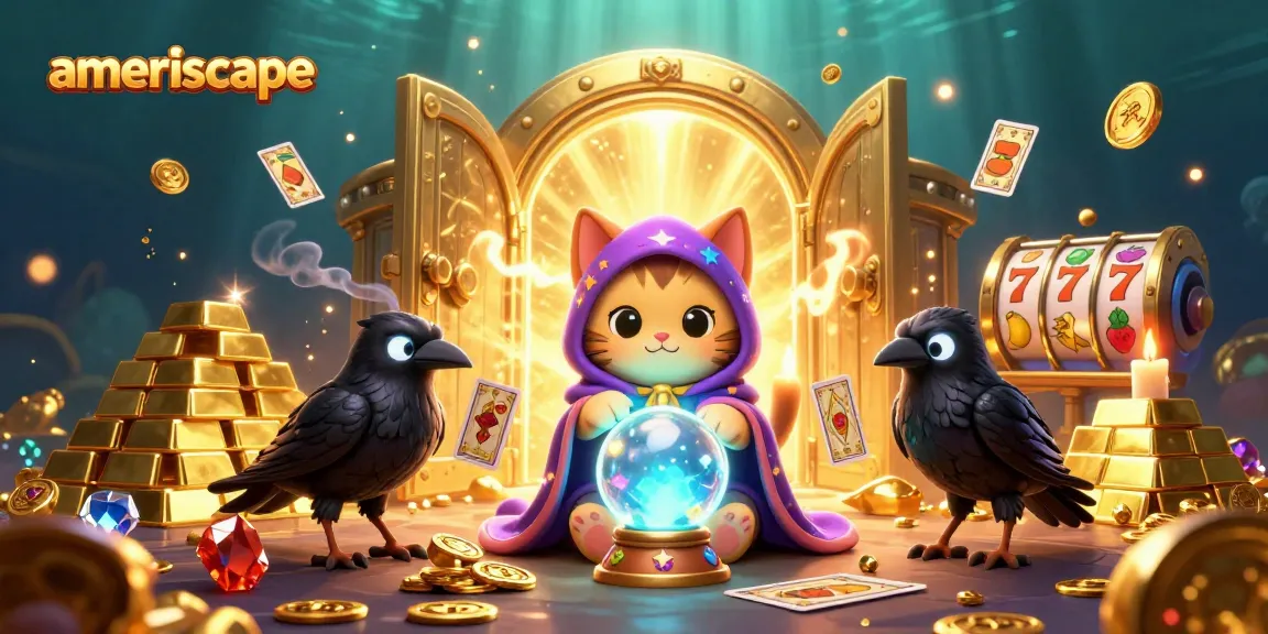 Permainan slot gacor populer yang menunjukkan logo ameriscape dengan warna cerah dan elemen berkilau.