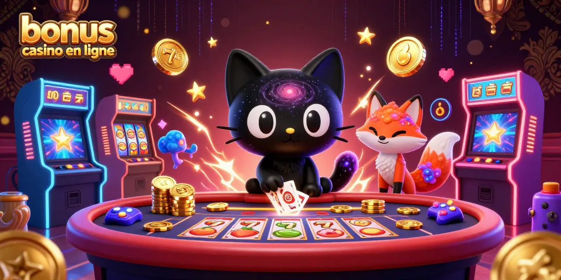 Gagnez des bonus casino en ligne grâce à un chat noir trou de ver fascinant et un renard nébuleux au casino cosmique.