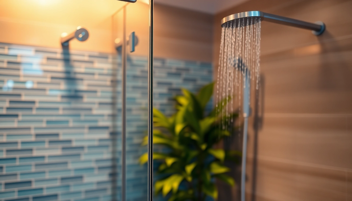 Experience elegant showers Australia with modern design and luxurious fixtures in a serene bathroom setting.