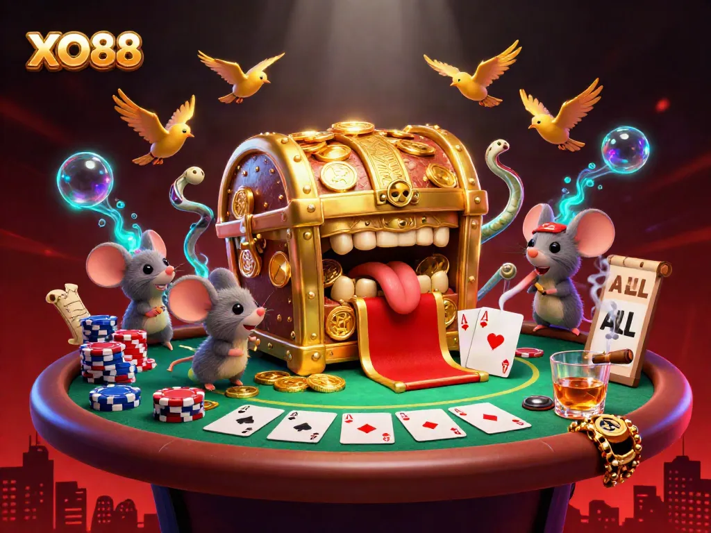 Experience the allure of XO88's thrilling gameplay with captivating casino elements and vibrant characters.