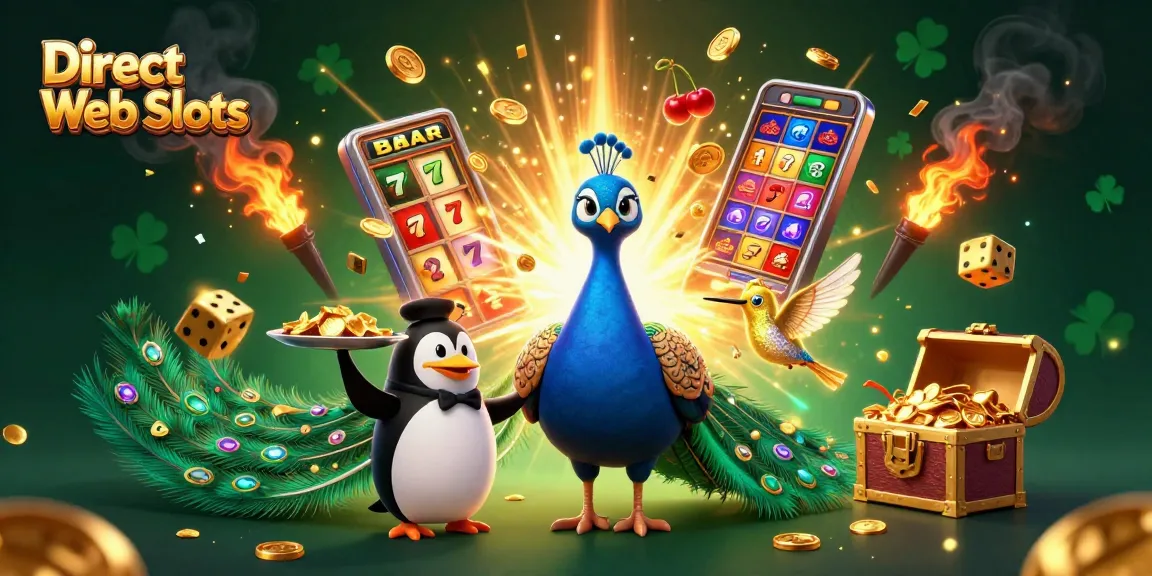 Spin the reels on Direct Web Slots with a vibrant scene of colorful characters and explosive jackpots.