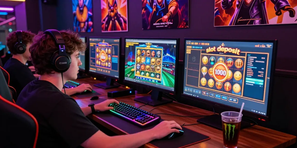 Engaging online gaming setup highlighting slot deposit 1000 features with vibrant gaming elements.