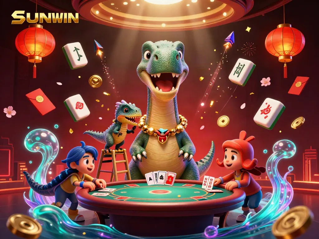 Experience thrilling online gambling with SUNWIN's lively casino scene featuring iconic characters.