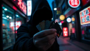 카드깡과 관련된 불법 신용카드 활동의 그늘을 강조하는 이미지를 표현합니다.