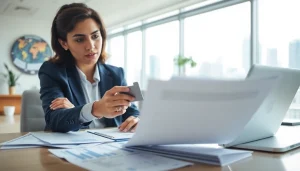 카드깡에 대한 신중한 분석을 진행하는 젊은 전문가의 모습입니다.