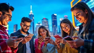 Engage with top sports betting sites India through mobile betting options in a lively city setting.