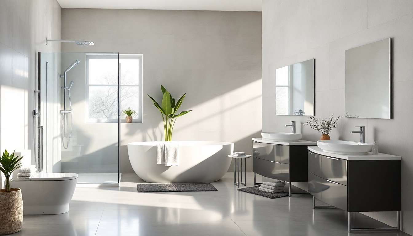 Qualitätsprodukte der Sonni sanitär GmbH im eleganten Badezimmer-Setting präsentieren