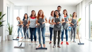 Cleaning Service team members engaged in professional cleaning tasks in a bright, pristine home.