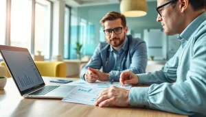 카드 현금화 방법을 논의하는 전문가와 고객의 모습