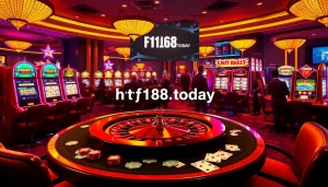 Engage with the thrilling gaming experience at https://f168.today/ featuring vibrant casino tables and exciting slot machines.