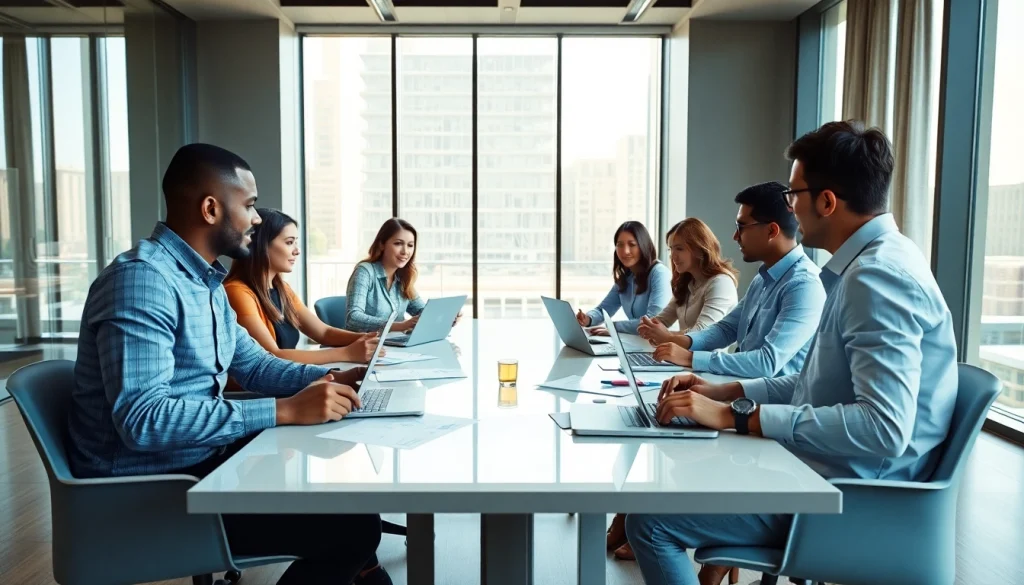 Engaged team assessing Bid-No-Bid Analysis. during a strategic meeting in a corporate environment.