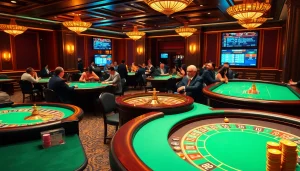 Play thrilling games at tk88 casino with dynamic tables and vibrant chips.