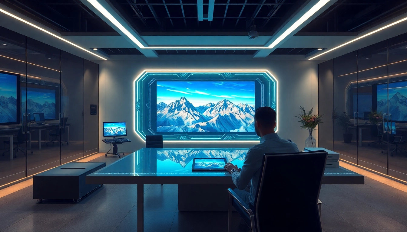 Futuristic workspace showcasing Nano Banana 2 AI image generation technology in action.