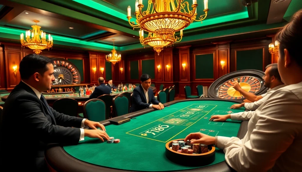 Experience high-stakes excitement at F168's luxurious casino tables with professional dealers.