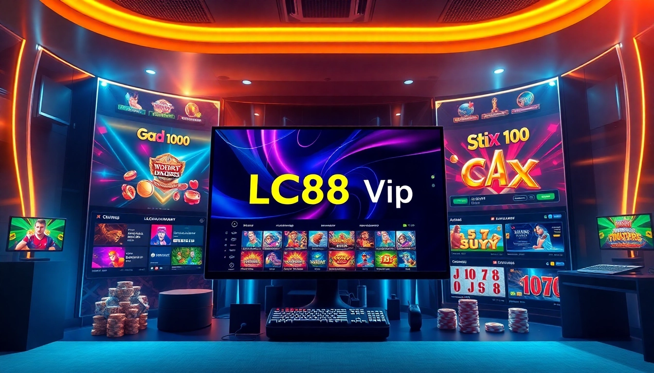 LC88 Vip online gambling platform showcasing luxury and excitement in gaming.