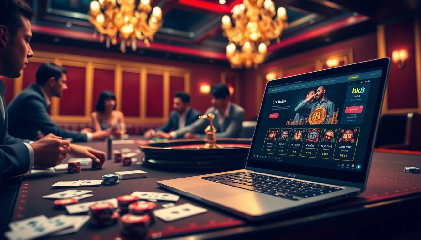 Experience thrilling online gambling at bk8 with vibrant casino tables and engaging gameplay.