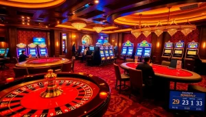 Bongdalu highlights an exciting casino scene with roulette, poker, and slot machines.
