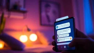 Engaging NSFW AI chat interface showcasing digital interactions with playful chat bubbles.