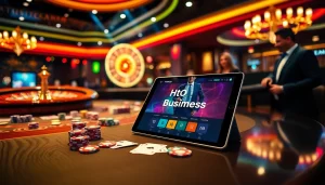 Experience thrilling wins at https://nohu.business/ with poker chips, cards, and an elegant casino setting.