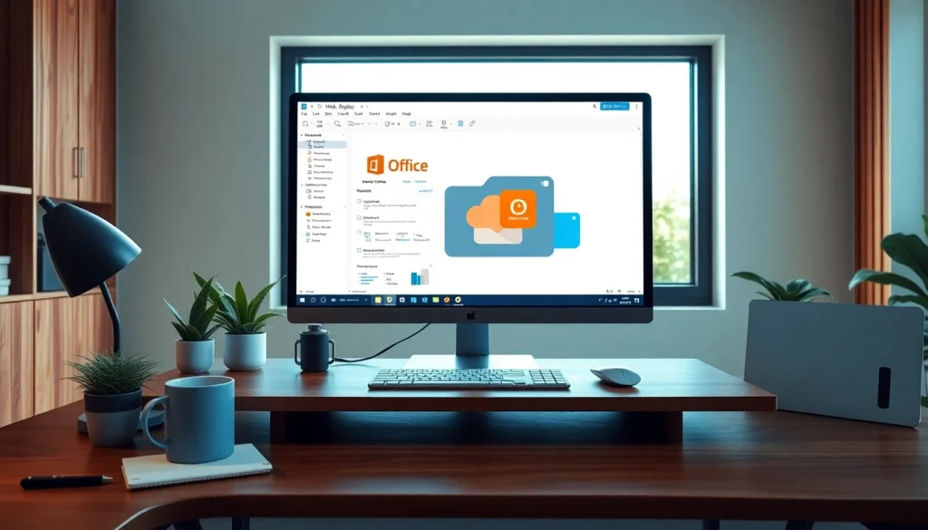 在计算机屏幕上展示 WPS Office 软件的高效办公工作区。
