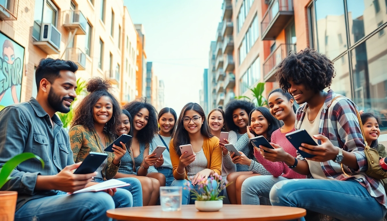 Discover OnlyFans creators near me in a vibrant urban setting showcasing diverse digital artistry and social connections.